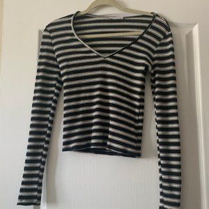 Zara Long-Sleeve Striped Shirt sz Small